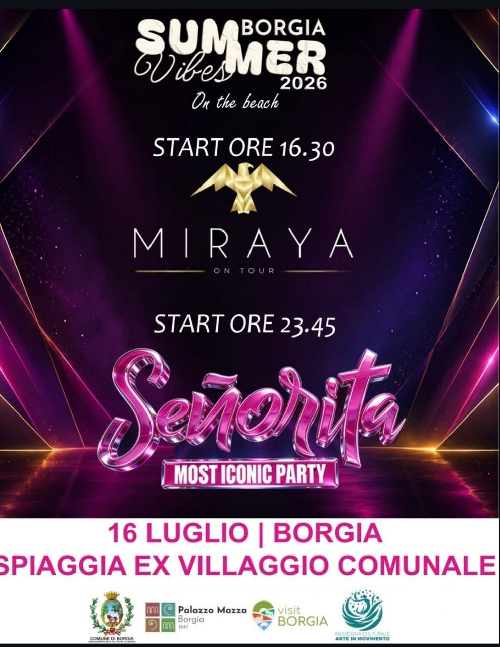 Miraya On Tour e Señorita al Borgia Summer Vibes